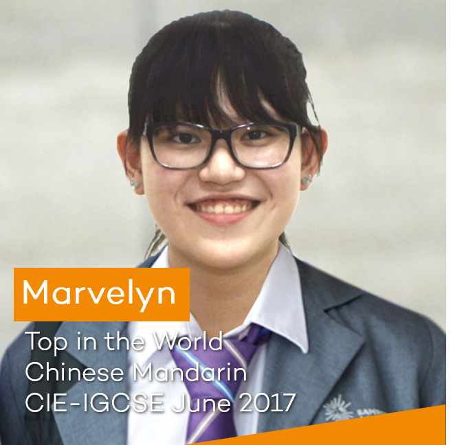 Marvelyn Andersen get Top in the World for Chinese Mandarin - CIE 2017